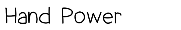 Hand Power font preview
